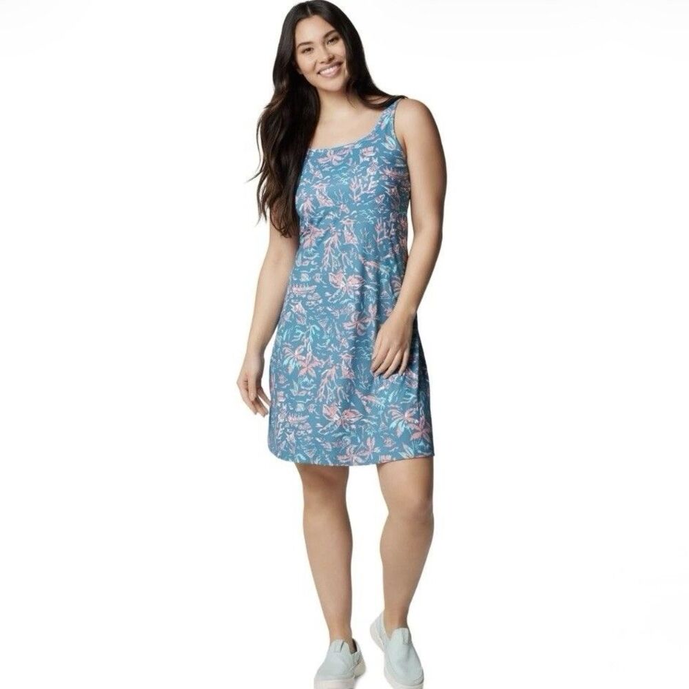 Columbia Women's Size XS Freezer III Blue Green Omni-Shade Dress Casual Outdoors